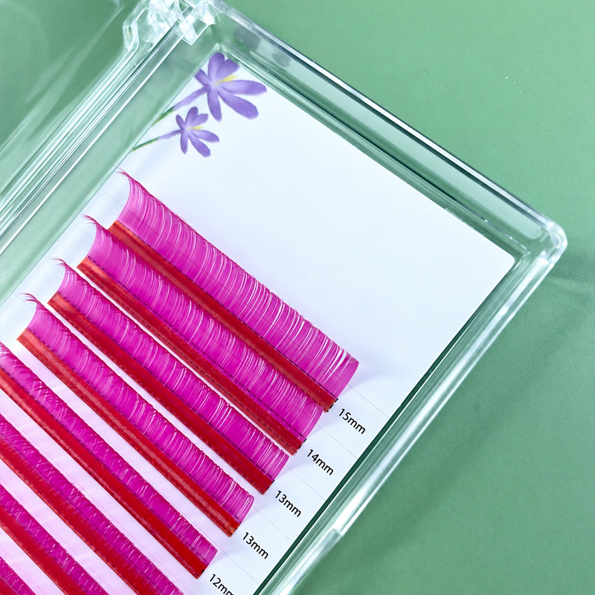 Pink Colour Lash Extensions — product and packaging